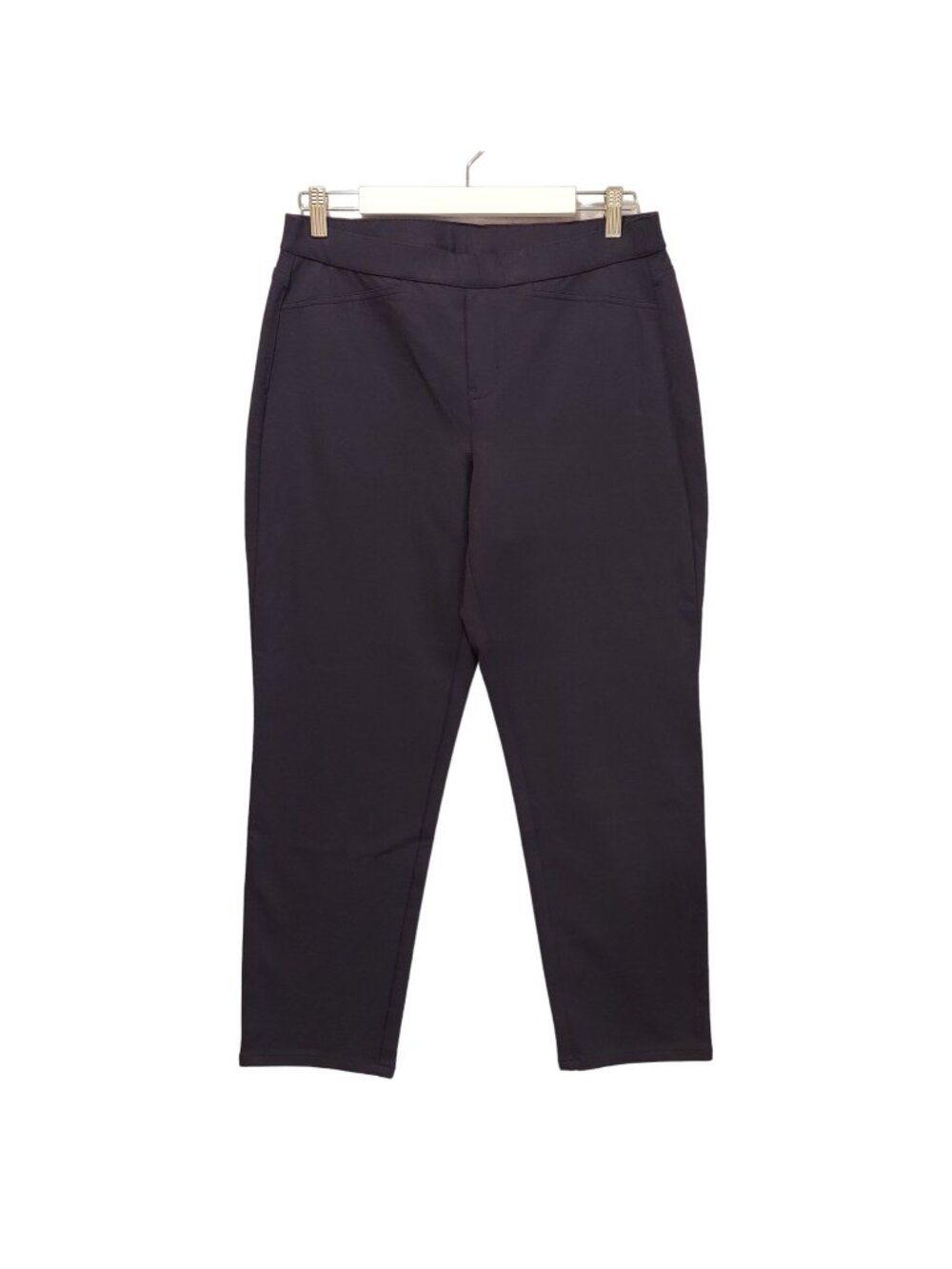 j. jill Pants Womens M Ponte knit black pull on Slim Leg Ankle business casual